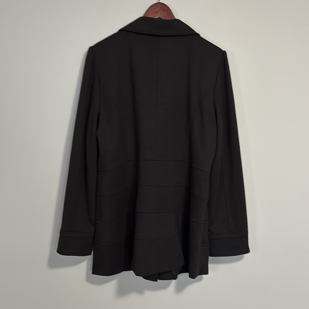 Sandro Lightweight Jacket Button Front Size Large Black - Picture 5 of 11